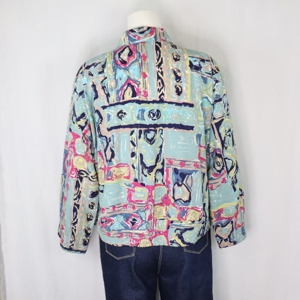 VINTAGE Made in Germany Abstract Jacket Blouse - Picture 11 of 16